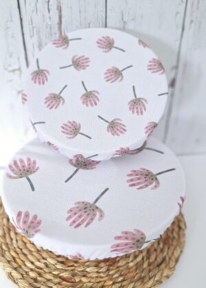 Little Pink Flowers Dish Covers